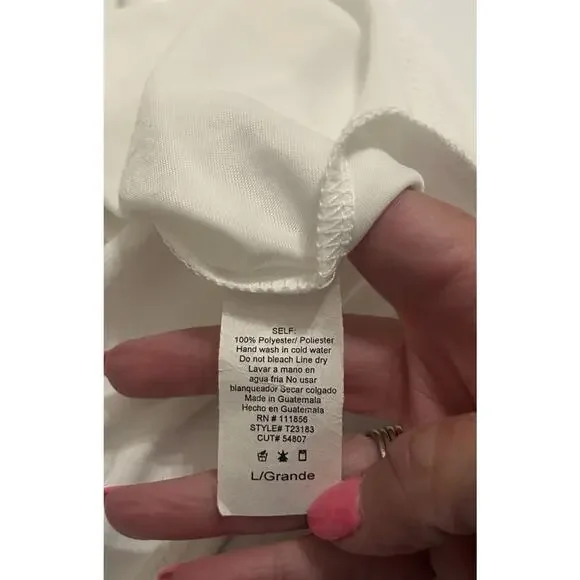 NWT‎ Hudson Grey White Racerback Relaxed Cami Women’s Size Large Tank Camisole - Picture 4 of 10